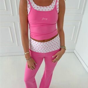 ShopFancy Pink Heart Workout Active Yoga Set